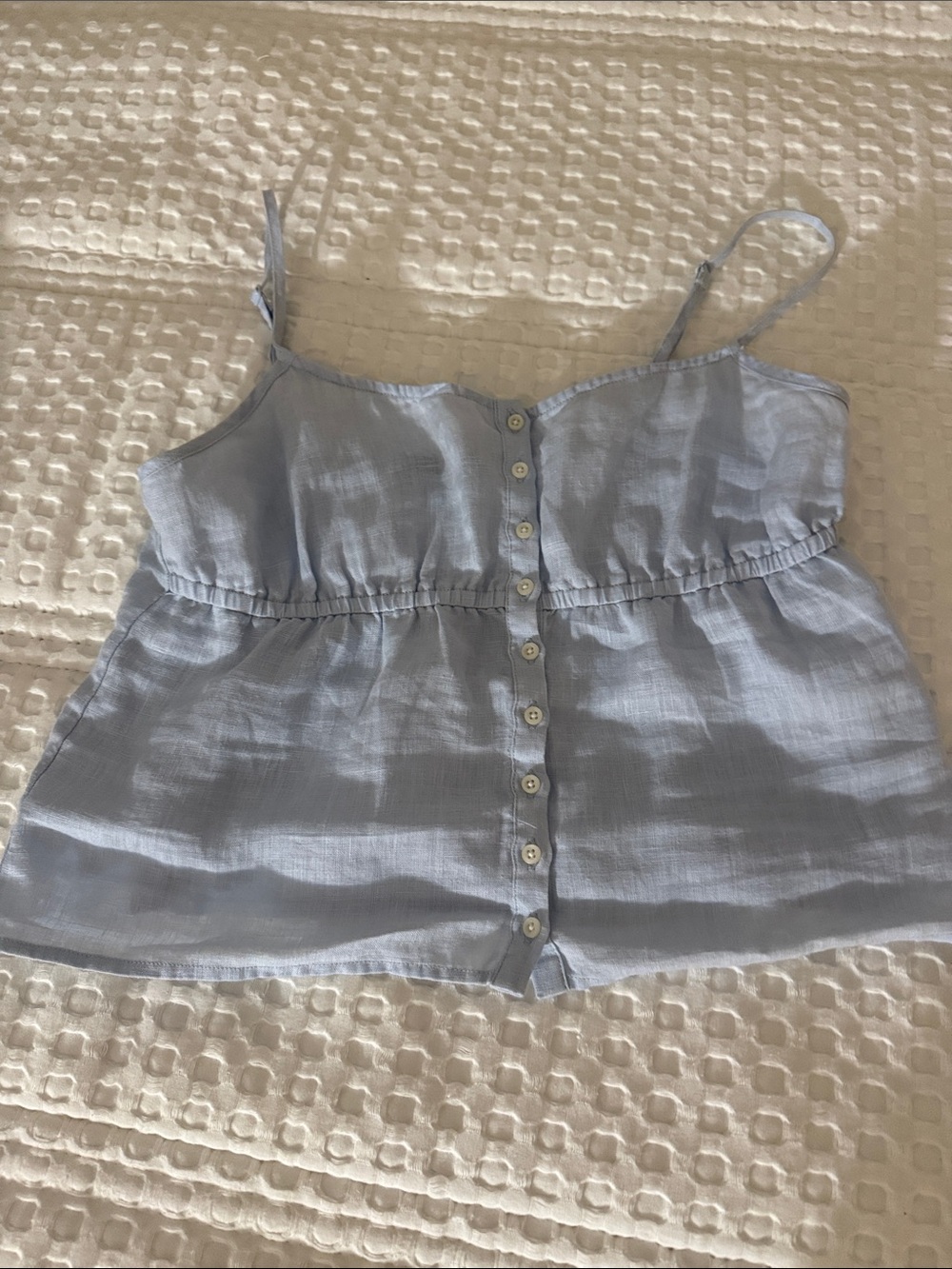 Brandy Melville Light Blue Button-Down Spaghetti Strap Camisole